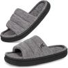 imageVeraCosy Mens OpenToe Slippers Memory Foam Indoor Outdoor House ShoesUltimate Gray