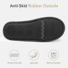 imageVeraCosy Mens Cozy Scuff Slipper Non Slip Corn Knit Memory Foam Indoor House ShoesDark Gray