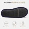 imageVeraCosy Mens Cozy Scuff Slipper Non Slip Corn Knit Memory Foam Indoor House ShoesNavy Blue