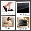 imageVeraCosy Womens TwoTone Slippers Soft Comfy Knit Memory Foam Nonslip Indoor House ShoesMuted Black Gray