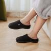 imageVeraCosy Womens TwoTone Slippers Soft Comfy Knit Memory Foam Nonslip Indoor House ShoesMuted Black Gray