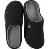 imageVeraCosy Womens TwoTone Slippers Soft Comfy Knit Memory Foam Nonslip Indoor House ShoesMuted Black Gray