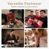 imageVeraCosy Mens Cozy Slipon Slippers Corduroy Memory Foam Indoor House ShoesCold Pebble