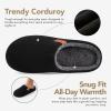 imageVeraCosy Mens Cozy Slipon Slippers Corduroy Memory Foam Indoor House ShoesDense Ink