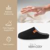 imageVeraCosy Mens Cozy Slipon Slippers Corduroy Memory Foam Indoor House ShoesDense Ink