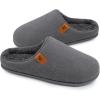 imageVeraCosy Mens Cozy Slipon Slippers Corduroy Memory Foam Indoor House ShoesCold Pebble