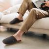 imageVeraCosy Mens Knitted Scottish Slippers with Soft Memory Foam Non Slip Indoor Rubber SoleBlack