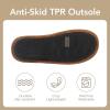imageVeraCosy Mens Knitted Scottish Slippers with Soft Memory Foam Non Slip Indoor Rubber SoleBlack