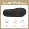imageVeraCosy Mens Knitted Scottish Slippers with Soft Memory Foam Non Slip Indoor Rubber SoleDark Gray