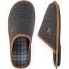 imageVeraCosy Mens Knitted Scottish Slippers with Soft Memory Foam Non Slip Indoor Rubber SoleBlack