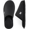 imageVeraCosy Mens Knitted Scottish Slippers with Soft Memory Foam Non Slip Indoor Rubber SoleDark Black