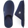 imageVeraCosy Mens Knitted Scottish Slippers with Soft Memory Foam Non Slip Indoor Rubber SoleDark Blue