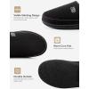imageVeraCosy Mens Cozy Knit Slipper Comfortable Memory Foam Indoor House Shoes with Nonslip Rubber SoleDark Black