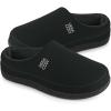 imageVeraCosy Mens Cozy Knit Slipper Comfortable Memory Foam Indoor House Shoes with Nonslip Rubber SoleDark Black