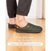 imageVeraCosy Mens Quilted Slip on Slippers with Anti Skid Outsole for OutdoorOlive Drab
