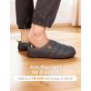 imageVeraCosy Mens Quilted Slip on Slippers with Anti Skid Outsole for OutdoorSteel Gray