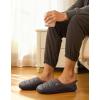 imageVeraCosy Mens Quilted Slip on Slippers with Anti Skid Outsole for OutdoorSteel Gray