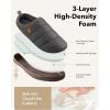imageVeraCosy Mens Quilted Slip on Slippers with Anti Skid Outsole for OutdoorSteel Gray