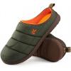 imageVeraCosy Mens Quilted Slip on Slippers with Anti Skid Outsole for OutdoorOlive Drab
