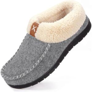 imageVeraCosy Womens Memory Foam Moccasin Slippers  Cozy Indoor House Shoes with Fleece Lining ampamp NonSlip SoleGrey