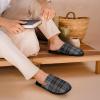 image:imageVeraCosy Mens Corduroy Scuff Slippers Soft Comfy Memory Foam Nonslip Indoor House ShoesWhale Gray Check