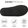 image:imageVeraCosy Mens Corduroy Scuff Slippers Soft Comfy Memory Foam Nonslip Indoor House ShoesWhale Gray Check