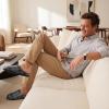 image:imageVeraCosy Mens Cozy Slipon Slippers Corduroy Memory Foam Indoor House ShoesWhale Gray Check