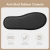 image:imageVeraCosy Mens Cozy Slipon Slippers Corduroy Memory Foam Indoor House ShoesWhale Gray Check