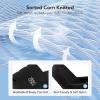 image:imageVeraCosy Mens Open Toe Slippers Breathable Corn Knit Memory Foam Non Slip Sole for HouseDark Black