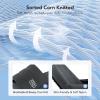 image:imageVeraCosy Mens Open Toe Slippers Breathable Corn Knit Memory Foam Non Slip Sole for HouseLight Gray