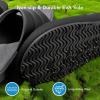 image:imageVeraCosy Mens Open Toe Slippers Breathable Corn Knit Memory Foam with Non Slip SoleFoggy Black