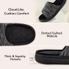 image:imageVeraCosy Mens OpenToe Slippers Memory Foam Indoor Outdoor House ShoesBlack Speckle