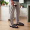 image:imageVeraCosy Mens OpenToe Slippers Memory Foam Indoor Outdoor House ShoesBlack Speckle