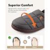 image:imageVeraCosy Mens Quilted Slippers House Shoes with Elastic Gore Anti Skid Outsole for Indoor OutdoorCool Gray
