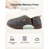 image:imageVeraCosy Mens Quilted Slippers House Shoes with Elastic Gore Anti Skid Outsole for Indoor OutdoorCool Gray