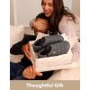 image:imageVeraCosy Mens Quilted Slippers House Shoes with Elastic Gore Anti Skid Outsole for Indoor OutdoorCool Gray