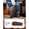 image:imageVeraCosy Mens Quilted Slippers House Shoes with Elastic Gore Anti Skid Outsole for Indoor OutdoorCool Gray