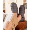 image:imageVeraCosy Mens Quilted Slippers House Shoes with Elastic Gore Anti Skid Outsole for Indoor OutdoorCool Gray