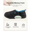 image:imageVeraCosy Mens Quilted Slippers House Shoes with Elastic Gore Anti Skid Outsole for Indoor OutdoorKnight Black