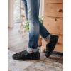 image:imageVeraCosy Mens Quilted Slippers House Shoes with Elastic Gore Anti Skid Outsole for Indoor OutdoorKnight Black