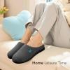 image:imageVeraCosy Womens TwoTone Slippers Soft Comfy Knit Memory Foam Nonslip Indoor Outdoor House ShoesCharcoal Cobalt