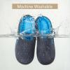 image:imageVeraCosy Womens TwoTone Slippers Soft Comfy Knit Memory Foam Nonslip Indoor Outdoor House ShoesCharcoal Cobalt