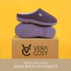 image:imageVeraCosy Womens TwoTone Slippers Soft Comfy Knit Memory Foam Nonslip Indoor Outdoor House ShoesEvening Lilac