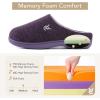 image:imageVeraCosy Womens TwoTone Slippers Soft Comfy Knit Memory Foam Nonslip Indoor Outdoor House ShoesEvening Lilac