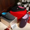 image:imageVeraCosy Womens TwoTone Slippers Soft Comfy Knit Memory Foam Nonslip Indoor Outdoor House ShoesMuted Black Gray
