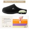 image:imageVeraCosy Womens TwoTone Slippers Soft Comfy Knit Memory Foam Nonslip Indoor Outdoor House ShoesMuted Black Gray