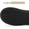 image:imageVeraCosy Womens TwoTone Slippers Soft Comfy Knit Memory Foam Nonslip Indoor Outdoor House ShoesMuted Black Gray
