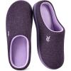image:imageVeraCosy Womens TwoTone Slippers Soft Comfy Knit Memory Foam Nonslip Indoor Outdoor House ShoesEvening Lilac