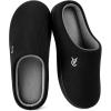 image:imageVeraCosy Womens TwoTone Slippers Soft Comfy Knit Memory Foam Nonslip Indoor Outdoor House ShoesMuted Black Gray