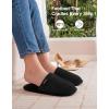 image:imageVeraCosy Womens Corduroy Scuff Slippers with Soft Memory Foam Non Slip OutsoleHush Black